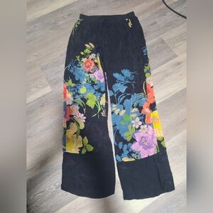 Johnny Was - Sheer Black Floral Pants